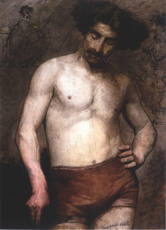 Male half act study, Anna Bilinska-Bohdanowicz